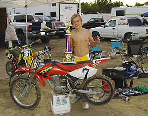 Morse enjoyed competing in motocross until an accident in July in which his helmet came off.(Courtesy of the Morse family) 