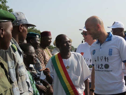 Zinedine Zidane visit to Mali, October 2011  Zidane’s trip included visits to women’s and youth empowerment projects.