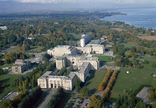 United Nations Office at Geneva, aerial view
