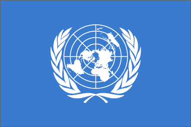 United Nations (UN). Flag.