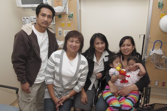 The Sabuco family before surgery